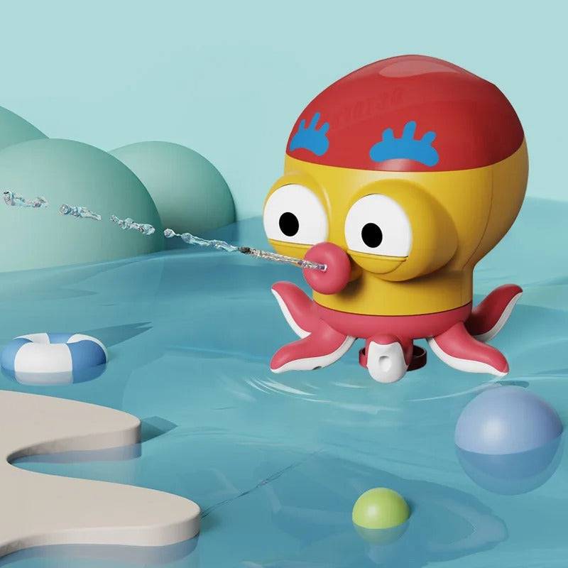 Water Gliders™ - Unterwasserabenteuer - Oktopus Wasserspielzeug Gelb | Pädagogisches Holzspielzeug von Mein Kleines Baby