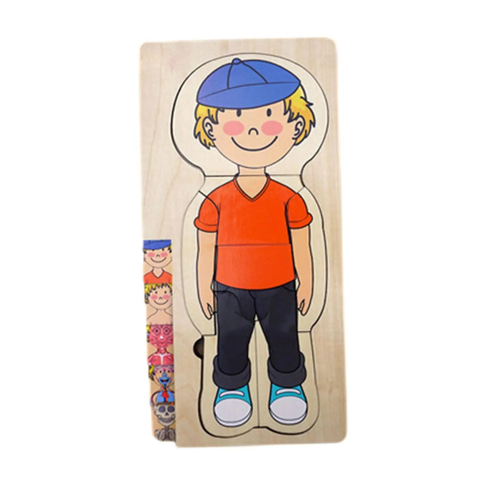 Woods™ - Anatomie-Abenteuer - Holzpuzzle Junge | Pädagogisches Holzspielzeug von Mein Kleines Baby