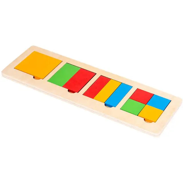 Woods™ - Puzzle-Spaß für Kleinkinder - Geometrisches Montessori-Formen-Puzzle Quadratisch | Pädagogisches Holzspielzeug von Mein Kleines Baby