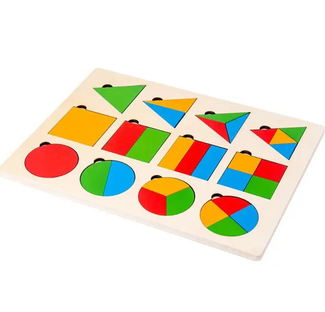 Woods™ - Puzzle-Spaß für Kleinkinder - Geometrisches Montessori-Formen-Puzzle Viele Formen | Pädagogisches Holzspielzeug von Mein Kleines Baby