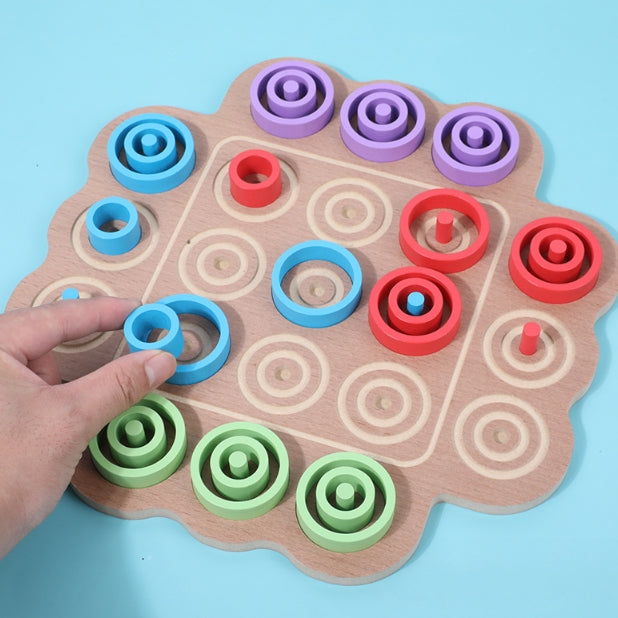 Woods™ - Tic Tac Toe - Puzzel | Pädagogisches Holzspielzeug von Mein Kleines Baby