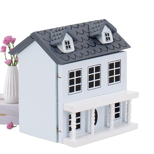 Meindin Miniaturhaus-Set, Holzhaus-Set, -Ornamente, Bastelset, handgefertigtes kleines Haus, kleine Villen-Feenhäuser für Teenager und Erwachsene von Meindin