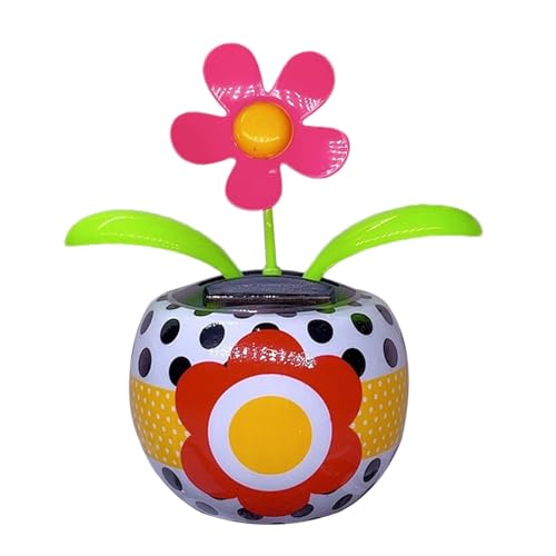 Meindin Shaking Flower Auto Armaturenbrett | Solarbetriebene Auto-Dekoration – Auto Dancing Ornament Shaking Flower Solar Ornament für Auto-Enthusiasten von Meindin