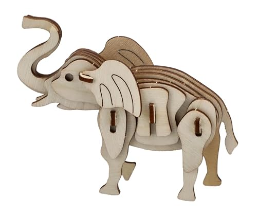 3D-Puzzle Holz Natur Afrika Zoo 3D kleines Holzpuzzle (Elefant) von Meinposten