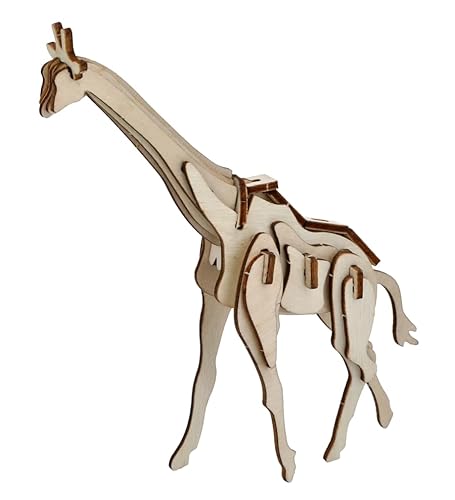 3D-Puzzle Holz Natur Afrika Zoo 3D kleines Holzpuzzle (Giraffe) von Meinposten