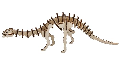 3D-Puzzle Kleiner Dinosaurier Holz Natur 3D Holzpuzzle Dino (Diplodocus) von Meinposten