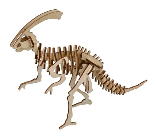 3D-Puzzle Kleiner Dinosaurier Holz Natur 3D Holzpuzzle Dino (Parasaurolophus) von Meinposten