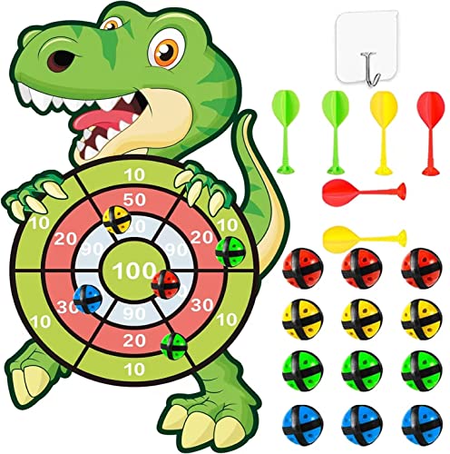 26 inch Dartscheibe Spielzeug,Montessori Spielzeug ab 2 3 4 ...12 Jahre Dinosaurier Thema Dart Board mit Kinder Brettspiele Toy,Education Puzzle Brettspiel Dartscheibe für Kinder (grün) von Meiruier