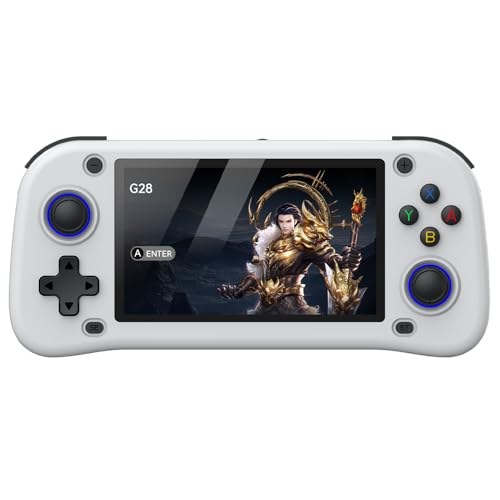 Meiurlex 2025 NEU G28 Handheld-Spielkonsole mit 128GB TF-Karte, 4,3-Zoll-IPS Bildschirm Open Source Linux-System Videospiele Player Emulator Geschenke, 2000mAh von Meiurlex