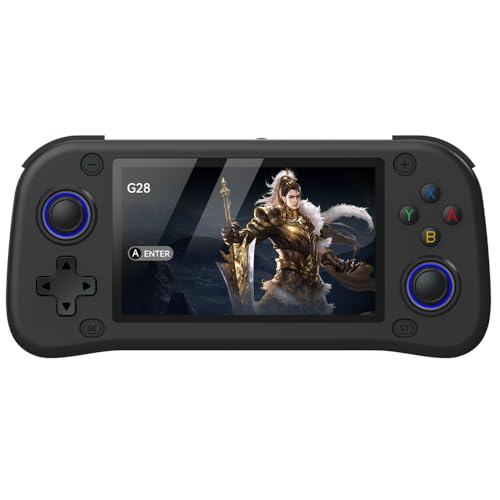 Meiurlex 2025 NEU G28 Handheld-Spielkonsole mit 128GB TF-Karte, 4,3-Zoll-IPS Bildschirm Open Source Linux-System Videospiele Player Emulator Geschenke, 2000mAh von Meiurlex