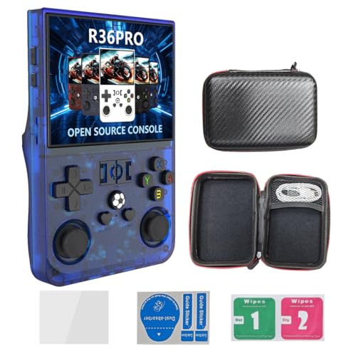 Meiurlex 𝟐𝟎𝟐𝟓 𝐍𝐞𝐮 R36S PRO Handheld Spielkonsole 128G Karte 22000+ Spiele, 3,5-Zoll-IPS Bildschirm Linux-System Tragbare Retro Videospielkonsole, Geschenk für Erwachsene von Meiurlex