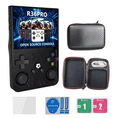 Meiurlex 𝟐𝟎𝟐𝟓 𝐍𝐞𝐮 R36S PRO Handheld Spielkonsole 128G Karte 22000+ Spiele, 3,5-Zoll-IPS Bildschirm Linux-System Tragbare Retro Videospielkonsole, Geschenk für Erwachsene von Meiurlex