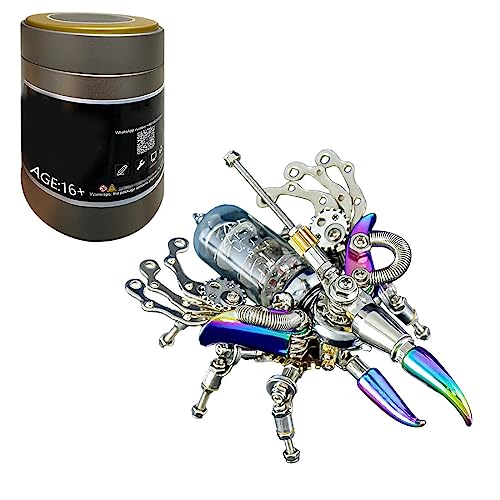 Meiurlex 3D Metall Puzzle Käfer Bausätze für Erwachsene und Kinder, 200 Teile 3D Metal Mechanical Insekt DIY Montage Modellbausatz Hobbys Geschenke Ornamente Spielzeug von Meiurlex