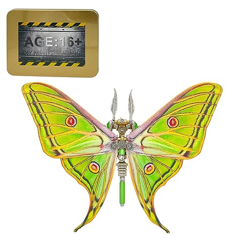 Meiurlex 3D Metall Puzzle Modellbausatz, 150 Teile Mechanisches Schmetterling 3D Puzzle Metall Bausatz, Laserschnitt Steampunk Spielzeug für Erwachsene Kinder von Meiurlex