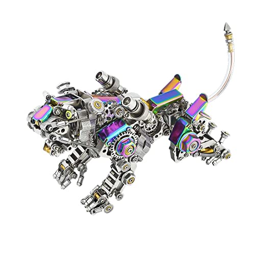 Meiurlex 3D Metall Puzzle Modellbausatz für Erwachsene, DIY Metall Smilodon 3D Puzzle Metallbausatz, Steampunk Laserschnitt Modell Spielzeug Dekoration - 650+Teile von Meiurlex