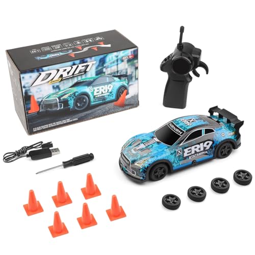 Meiurlex 4WD Ferngesteuertes Auto mit LED, 2,4 GHz Elektro Drift RC Car 15 km/h Hochgeschwindigkeits, 1/22 Maßstab RC Rennwagen Modell für Hobby Erwachsene von Meiurlex