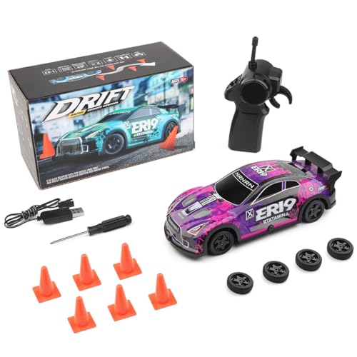 Meiurlex 4WD Ferngesteuertes Auto mit LED, 2,4 GHz Elektro Drift RC Car 15 km/h Hochgeschwindigkeits, 1/22 Maßstab RC Rennwagen Modell für Hobby Erwachsene von Meiurlex