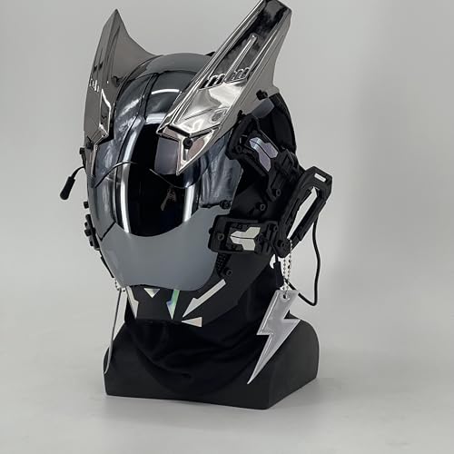 Meiurlex Cybepunk Maske für Erwachsene, Futuristische Techwear Helm Maske Punk Maske Halloween Cosplay Helm Maske Kostüm Requisiten von Meiurlex