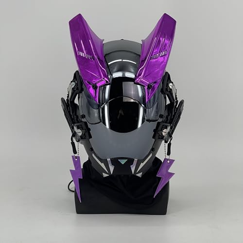 Meiurlex Cybepunk Maske für Erwachsene, Futuristische Techwear Helm Maske Punk Maske Halloween Cosplay Helm Maske Kostüm Requisiten von Meiurlex