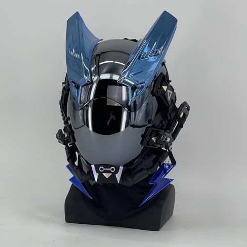 Meiurlex Cybepunk Maske für Erwachsene, Futuristische Techwear Helm Maske Punk Maske Halloween Cosplay Helm Maske Kostüm Requisiten von Meiurlex