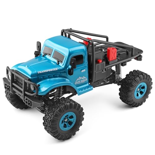 Meiurlex Ferngesteuertes Auto, 2,4GHz 4WD Offroad Monster RC Truck, 1:18 All Terrain RC Truggy RTR Geländegängig Spielzeug von Meiurlex