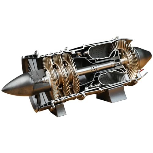 Meiurlex Flugzeug Turbofan Motor Modell Bausatz, 1/20 Turbofan WP-85 Metall Motor DIY Montage Turbojet Motor Physikalische Experiment Spielzeug (100+Teile) von Meiurlex
