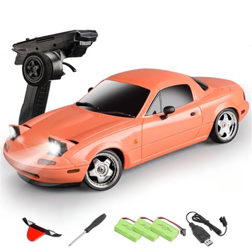 Meiurlex LDRC 1804 Mini RC Drift Car mit Gyro, 1:18 Scale 2,4GHz Geschwindigkeit Sport Rennauto Ferngesteuert Auto Modell mit Licht für Jungen Mädchen und Erwachsene Geschenk von Meiurlex