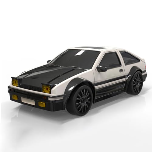 Meiurlex Mini RC Drift Auto Modell mit Lichtern, 1:24 Ferngesteuertes Auto 2,4Ghz 4WD Spielzeugauto 15km/h Ferngesteuertes Rennauto Geschenk für Erwachsene Kinder von Meiurlex