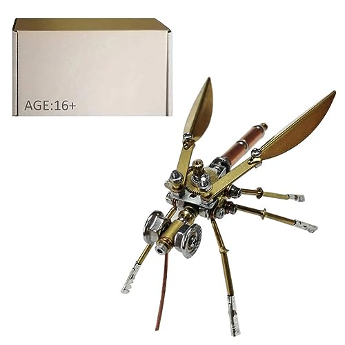 Meiurlex Mücke 3D Metall Puzzle Set für Erwachsene, 100+ Teile Mechanisches Insekten DIY Steampunk 3D Puzzle Kreatives Handgefertigtes Ornamente Spielzeug von Meiurlex