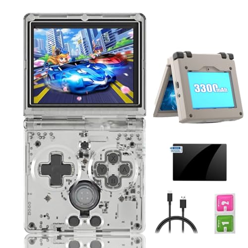 Meiurlex RG35XX SP Fold Spielekonsole mit 128G TF Karte 10000+ Spiele, 3,5 Zoll IPS Bildschirm Linux-System Retro Spielkonsole Unterstützt 5G WiFi & Bluetooth HD TV Ausgang, 3300 mAh von Meiurlex