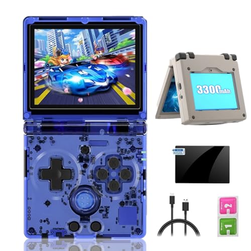 Meiurlex RG35XX SP Fold Spielekonsole mit 128G TF Karte 10000+ Spiele, 3,5 Zoll IPS Bildschirm Linux-System Retro Spielkonsole Unterstützt 5G WiFi & Bluetooth HD TV Ausgang, 3300 mAh von Meiurlex