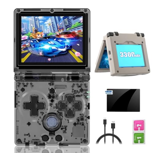 Meiurlex RG35XX SP Fold Spielekonsole mit 128G TF Karte 10000+ Spiele, 3,5 Zoll IPS Bildschirm Linux-System Retro Spielkonsole Unterstützt 5G WiFi & Bluetooth HD TV Ausgang, 3300 mAh von Meiurlex