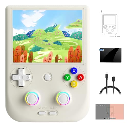 Meiurlex RG406V Retro Handheld Spielkonsole, 5,48 Zoll IPS Touchscreen Unisoc T820 Android System Videospiel Player, Unterstützt WiFi & Bluetooth (4+128G/Keine Spiele) von Meiurlex