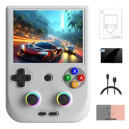 Meiurlex RG406V Retro Handheld Spielkonsole, 5,48 Zoll IPS Touchscreen Unisoc T820 Android System Videospiel Player, Unterstützt WiFi & Bluetooth (4+128G/Keine Spiele) von Meiurlex