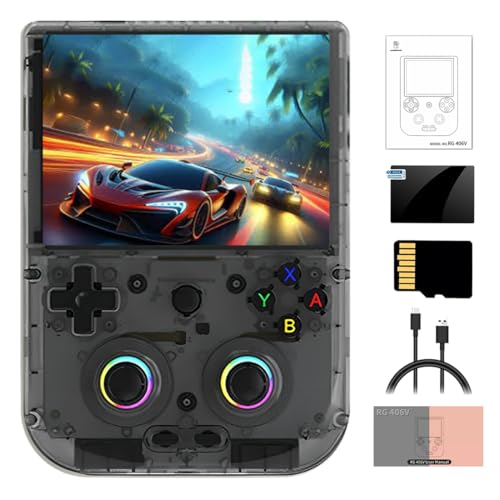 Meiurlex RG406V Retro Handheld Spielkonsole 128G TF-Karte 4000+Spiele, 5,48 Zoll IPS Touchscreen Unisoc T820 Android System Videospiel Player, Unterstützt WiFi & Bluetooth ((4+128G)+128G) von Meiurlex