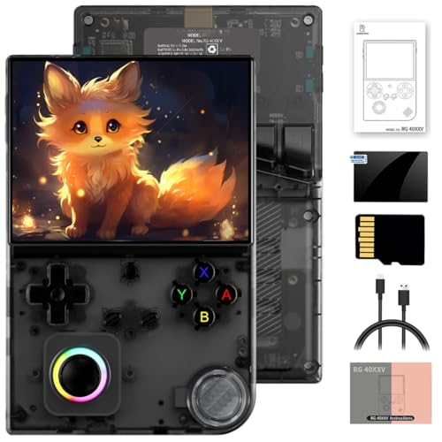 Meiurlex RG40XXV Retro Spielkonsole 128GB mit 13000+Spielen, 4,0 Zoll IPS ARM Cortex-A53 Linux 64-Bit System Handheld Arcade Gaming Emulator unterstützung 5G WiFi Bluetooth von Meiurlex