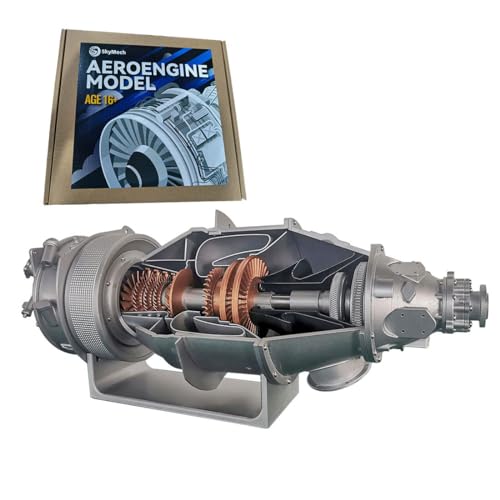 Meiurlex Turbofan Engine Modell Kit, 100+Teile PT6A Turbofan Fighter Motor Bausatz für Erwachsen,3D Mechanische Geschenk Physikalisches Experiment Spielzeug, 1/20 von Meiurlex