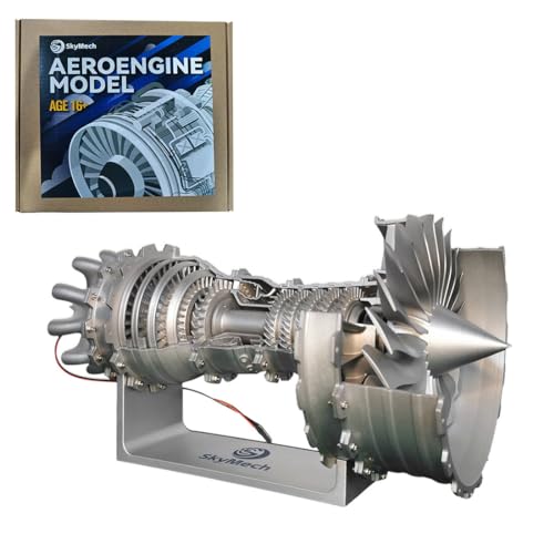 Meiurlex Turbofan Engine Modell Kit, 150+Teile Trent 900 Turbofan Fighter Motor Bausatz für Erwachsen,3D Mechanische Geschenk Physikalisches Experiment Spielzeug, 1/20 von Meiurlex