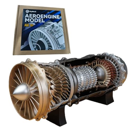 Meiurlex Turbofan Engine Modell Kit, 150+Teile WS-15 Turbofan Fighter Motor Bausatz für Erwachsen,3D Mechanische Geschenk Physikalisches Experiment Spielzeug, 1/20 von Meiurlex