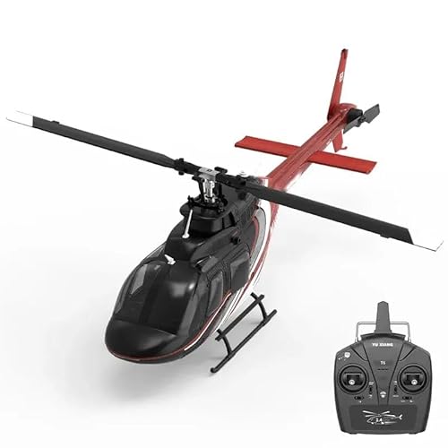 Meiurlex YUXIANG F08 Bell206 RC Hubschrauber für Erwachsene, 1/27 6CH Bürstenloses Direktantriebs Helikopter Modell mit 6-Achsen-Gyro, 3D/6G RC Flugzeug Modell Spielzeug (1 Akku) von Meiurlex