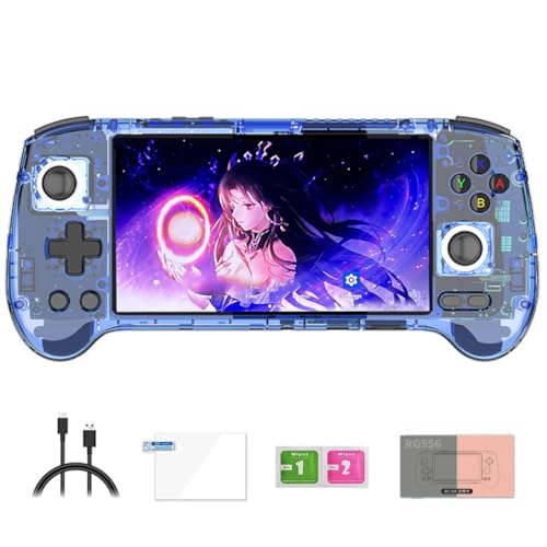 RG556 Retro Handheld Spielkonsole, 5,48-Zoll Touch AMOLED Bildschirm Unisoc T820 Android 13 Videospiele Player für Erwachsene Kinder & Jungen (4+128G)/Keine Spiele von Meiurlex