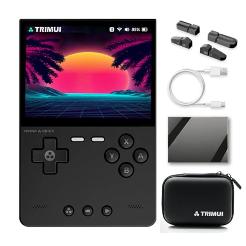 TRIMUI Brick Handheld Spielkonsole, 3,2-Zoll IPS Bildschirm Linux Allwinner A133P Retro Arcade Videospiel Emulator Geschenke Spielzeug (mit Aufbewahrungstasche) von Meiurlex