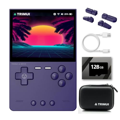 TRIMUI Brick Handheld Spielkonsole, 3,2-Zoll IPS Bildschirm Linux Allwinner A133P Retro Arcade Videospiel Emulator Geschenke Spielzeug (mit Aufbewahrungstasche) von Meiurlex