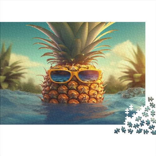 Coole Ananas 1000 Teile Sonnenbrille Erwachsene Puzzles Family Challenging Spiele Educational Spiele Wohnkultur Geburtstag Stress Relief 500pcs (52x38cm) von MekUk