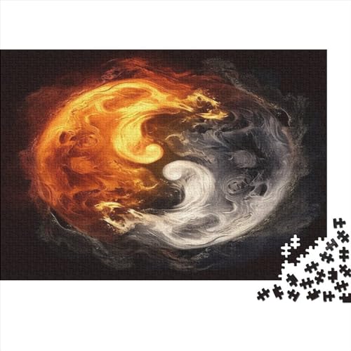 Yin und Yang 1000 Teile Coole Muster Puzzles Erwachsene Home Decor Geburtstag Lernspiel Family Challenging Spiele Entspannung Und Intelligenz 1000pcs (75x50cm) von MekUk