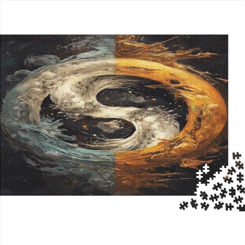 Yin und Yang 1000 Teile Strudel Puzzle Für Erwachsene Geburtstag Educational Spiele Moderne Wohnkultur Family Challenging Spiele Stress Relief Toy 1000pcs (75x50cm) von MekUk