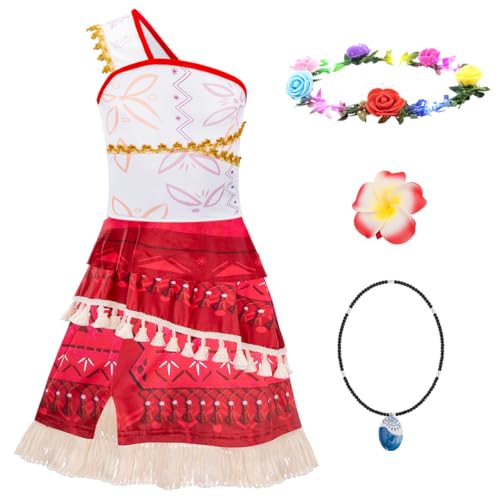 Meland Prinzessin Kostüme für Mädchen, Abenteuer Prinzessin Dress Up mit Light Up Flower Crown für Mädchen im Alter von 3-8 Jahren, Fancy Dress für Kinder von Meland