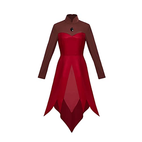 Damen Eda Cosplay Kostüm Edalyn Clawthorne Kleid Outfit (S, Rot) von MelangCos