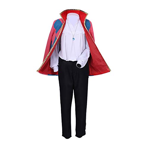 Howl's Moving Castle Cosplay Kostüm Howl Jacke Shirt Outfit für Damen (Größe M, Rosa) von MelangCos