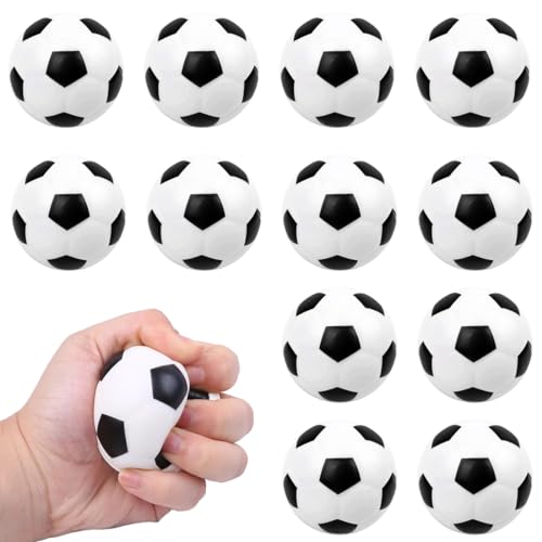 Meleager 12 Stück Mini Fußball, Mini Schaumstoffbälle Kinder, Weiche Fussball Klein, Fußball Stressbälle, Schaumstoffball Fussball, Antistressball für Kinder und Erwachsene Fußball Party von Meleager